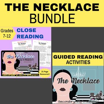 Preview of The Necklace Close Reading and Activity Bundle