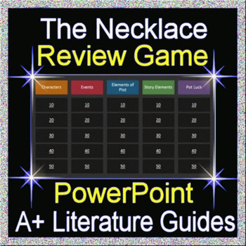 Preview of The Necklace Review Game - Test Review Activity for PowerPoint or Google Slides