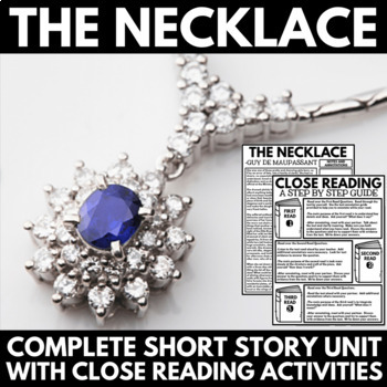 Preview of The Necklace Unit - Guy De Maupassant - Short Story Reading Comprehension
