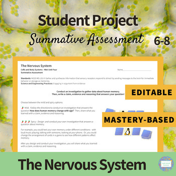 Preview of The Nervous System - A Student Project about Memory for MS-LS1-8