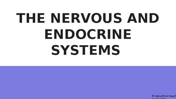 Preview of The Nervous and Endocrine Systems EDITABLE powerpoint presentation