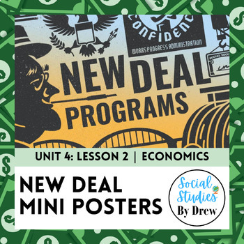 Preview of The New Deal Programs Mini Poster for Economics