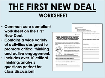Preview of The First New Deal worksheet
