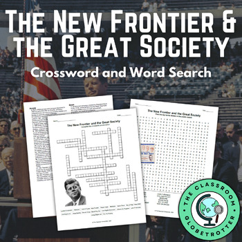 Preview of New Frontier & The Great Society - US History Vocabulary Crossword & Word Search