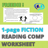 The New Kid: 1-page Reading Comprehension Worksheet 3rd to