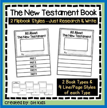 Preview of The New Testament, Bible Flip Book, Biblical Research, VBS Sunday School
