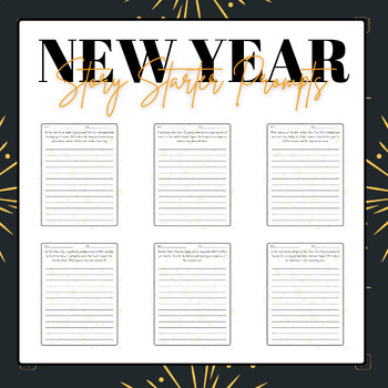 Preview of New Year's Story Starter Prompts | New Years 2024