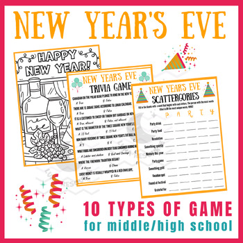 Preview of New years eve 2025 independent reading Activities Unit Sub Plans Early finishers