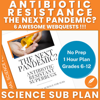 Preview of The Next Pandemic? Antibiotic Resistance Superbugs (NO PREP Sub) 6x WebQuests