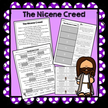 Preview of The Nicene Creed Prayer Lesson, Prayer cards and posters