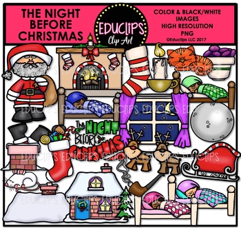 Preview of The Night Before Christmas Clip Art Set {Educlips Clipart}