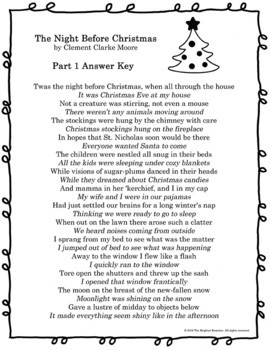 The Night Before Christmas Paraphrasing Activity by The Brighter Rewriter