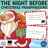 The Night Before Christmas Paraphrasing Activity