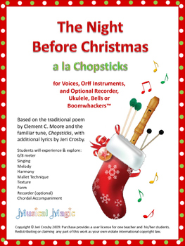 Preview of The Night Before Christmas / Chopsticks - Engaging, Entertaining Arrangement