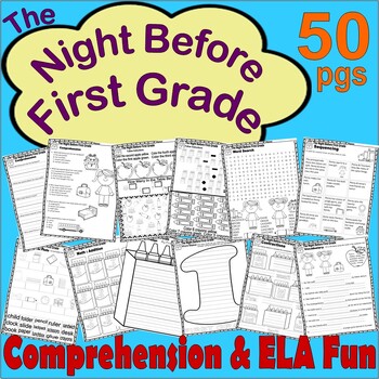 Preview of The Night Before First Grade Back to School Read Aloud Book Companion Worksheets