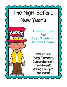 Preview of The Night Before New Year's Book Study for First or Second Grade (No Prep)