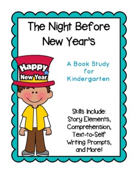 Preview of The Night Before New Year's Book Study for Kindergarten (No Prep)