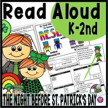 Preview of March Spring Reading Activities for The Night Before Saint Patricks Day 