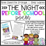The Night Before School Poem! (Ready Confetti)