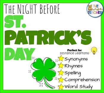 Preview of The Night Before St. Patrick's Day Reading Comprehension Digital Resources
