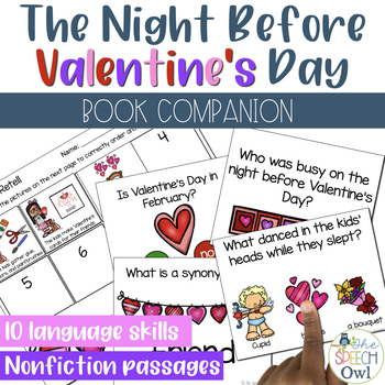 Preview of The Night Before Valentine's Day: A Book Companion for Language