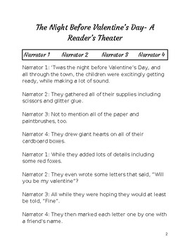 Preview of The Night Before Valentine's Day Readers Theater