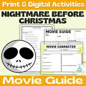 Preview of The Nightmare Before Christmas | Movie Viewing Guide | Digital & Print Worksheet
