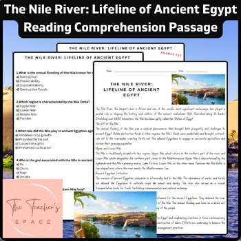 Preview of The Nile River: Lifeline of Ancient Egypt Reading Comprehension Passage