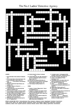 The No 1 Ladies Detective Agency Crossword Puzzle by M Walsh TpT