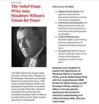 Preview of The Nobel Peace Prize 1919: Woodrow Wilson's Vision for Peace