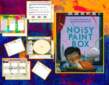 Preview of The Noisy Paint Box- Book Companion - Comprehension, Art Research and More! 