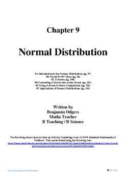 Preview of The Normal Distribution Theory Booklet