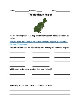 The Northeast Region by Fun Filled Teaching Activities | TpT