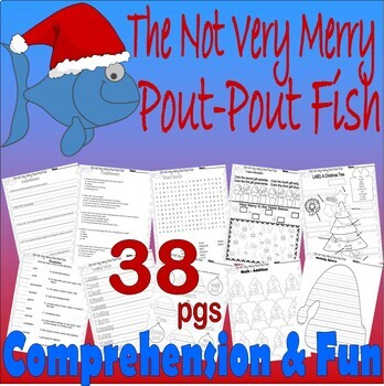Preview of The Not Very Merry Pout-Pout Fish Christmas Comprehension Book Companion Pack