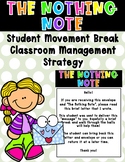 The Nothing Note- Classroom Management Strategy Student Mo