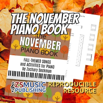 Preview of The November Piano Book: Fall-Themed Activities and Music for Piano Students