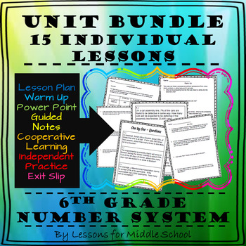 Preview of The Number System - 6th Grade - Complete Unit - 500 Page Bundle