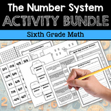 The Number System 6th Grade Math Activity Bundle with Guid