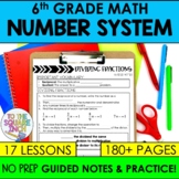 6th Grade Number System Notes & Activities Unit | Fraction