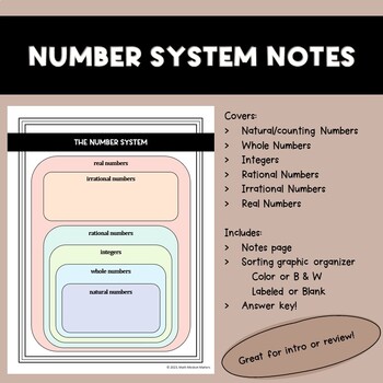 Preview of The Number System Notes