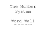 The Number System - Word Wall