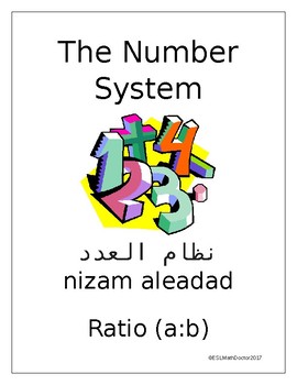Preview of The Number System Word Wall-English to Arabic