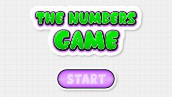Preview of The Numbers Game. Counting 0-9. Ineractive game. Google Slides