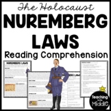 The Nuremberg Laws Holocaust and WWII Reading Comprehensio
