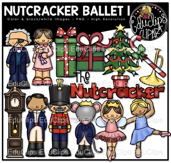 Preview of The Nutcracker Ballet 1 Clip Art Bundle {Educlips Clipart}