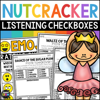 Preview of The Nutcracker Listening Checkboxes Classical Music Activities