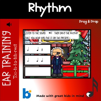 Preview of The Nutcracker  Rhythm Half notes (too)  Digital Task Cards on Boom Cards™