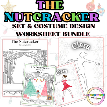 Preview of The Nutcracker Set & Costume Design Christmas Craft Worksheet Bundle - Dance/Art