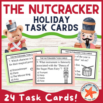 Preview of The Nutcracker Task Cards | Winter Holiday Music Activity Game