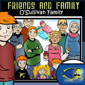 Preview of The O'Sullivans (Caucasian Friends and Family) 30 pc. Clip-Art Set